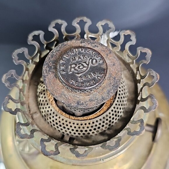 Antique Patent Mar Rayo Nickel Plated Oil Table Lamp 24.96 Feb 28 05 Untested - Picture 2 of 12